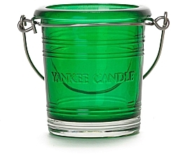 Fragrances, Perfumes, Cosmetics Glass Candlestick, green - Yankee Candle Bucket Teal Votive Holder