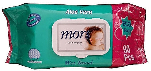 Baby Aloe Vera Wet Wipes, 90pcs - Mors — photo N1