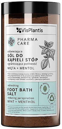Mint + Menthol Foot Salt - Vis Plantis Pharma Care Foot Bath Salt — photo N1