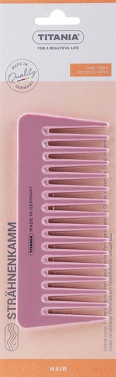 Comb 14 cm, light pink - Titania — photo N1
