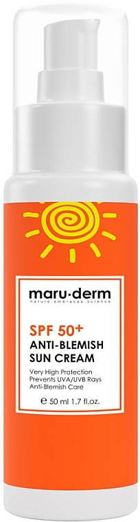 Anti-Blemish Face Sunscreen SPF 50+ - Maruderm Cosmetics Anti-Blemish Sun Cream SPF 50+ — photo N1