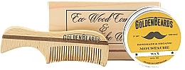 Set - Golden Beards Moustache Wax Kit + Comb (wax/15 ml + comb) — photo N1