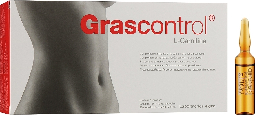 Weight Control L-Carnitine Vitamins - Mesoestetic Grascontrol L-carnitina — photo N1
