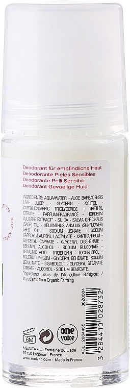 Sensitive Skin Deodorant - Melvita Body Care Deodorant Sensetive Skin — photo N5