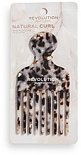 Hairbrush - Revolution Haircare Natural Curl Afro Pick Comb — photo N1