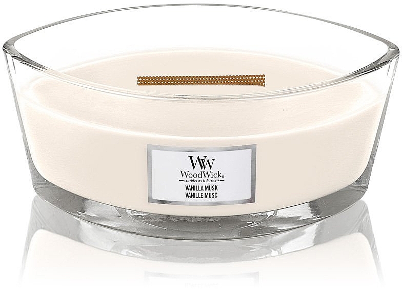 Scented Candle in Glass - Woodwick Candle Ellipse Vanilla Musk — photo N2