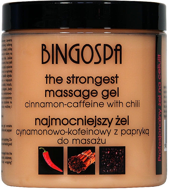 The Strongest Massage Gel 'Cinnamon-Caffeine with Chili' - BingoSpa Gel — photo N4