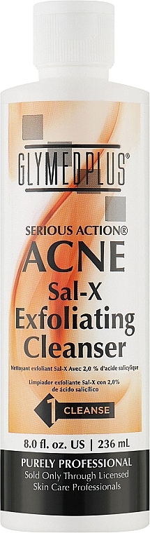 Salicylic Acid and Granules Gel Cleanser  - GlyMed Plus Sal-X Exfoliating Cleanser — photo N4