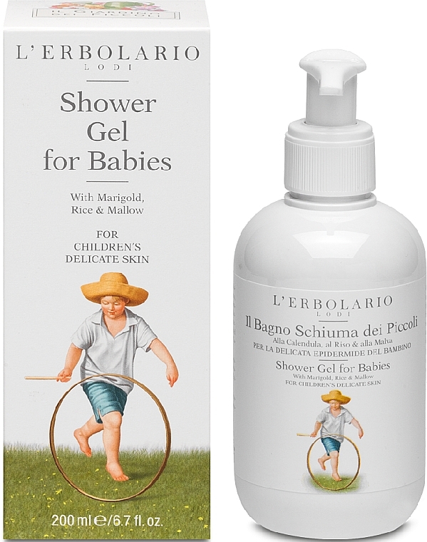 Baby Shower Gel with Calendula, Rice & Mallow - L'Erbolario The Baby Garden Shower Gel for Babies — photo N1