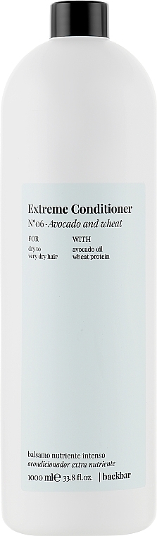 Moisturizing Hair Conditioner with Avocado and Wheat Oils - FarmaVita Back Bar Extreme Conditioner — photo N16