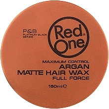 Ultra Strong Hold Matte Hair Wax with Argan Oil - RedOne Argan Matte Hair Wax Full Force — photo N4