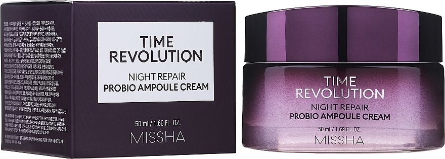 Night Rejuvenating Ampoule Cream - Missha Time Revolution Night Repair Probio Ampoule Cream — photo N4