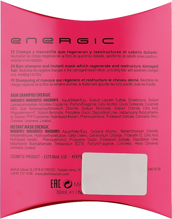 Set - Abril Et Nature Energic (shampoo/30ml + mask/30ml) — photo N19