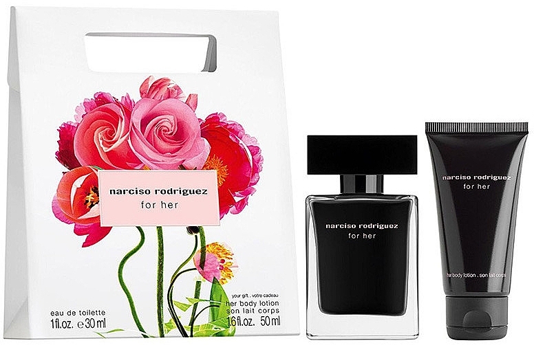 Narciso Rodriguez For Her - Set (edt/30ml + b/lot/50ml) — photo N1