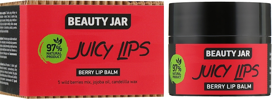 Berry Lip Balm "Juicy Lips" - Beauty Jar Berry Lip Balm — photo N10
