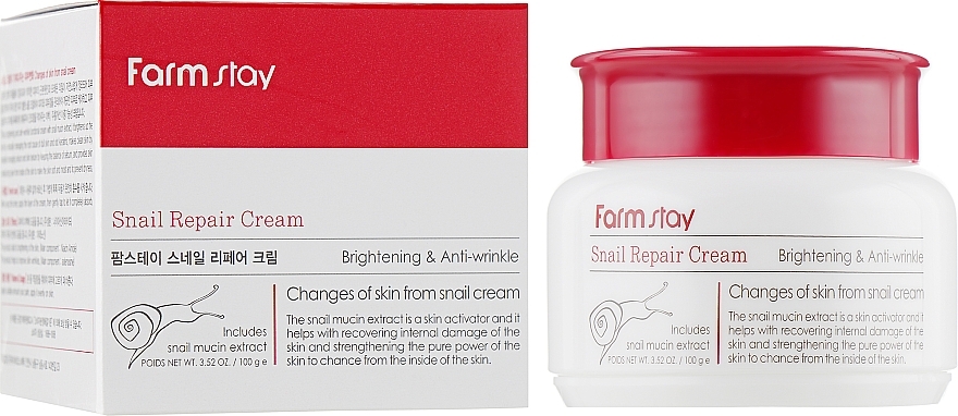 Repairing Snail Extract Cream - FarmStay Snail Repair Cream — photo N4