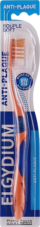 Toothbrush "Anti-Plaque" Soft, orange - Elgydium Anti-Plaque Soft Toothbrush — photo N1