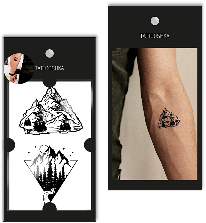 Temporary Tattoo "I want to go to the mountains" - Tattooshka — photo N1