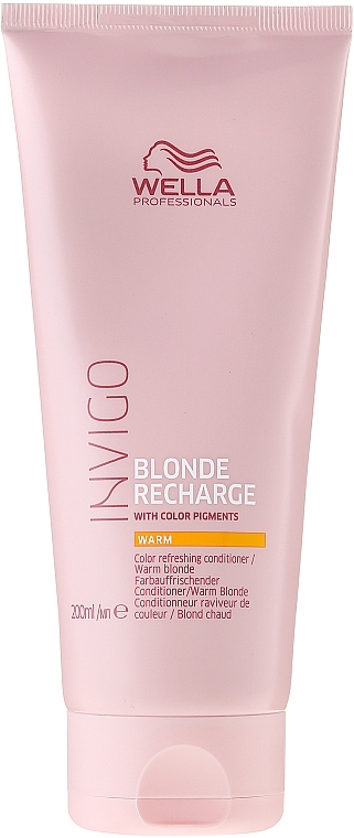 Tinted Care Conditioner for Warm Blondes - Wella Professionals Invigo Blonde Recharge Conditioner For Warm Blonde — photo N6