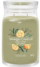 Fragrances, Perfumes, Cosmetics Scented Candle in Jar 'Sage & Citrus', 2 wicks - Yankee Candle Singnature