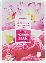 Fragrances, Perfumes, Cosmetics Lotus and Raspberry Face Sheet Mask - Deoproce Color Synergy Effect Sheet Mask Pink