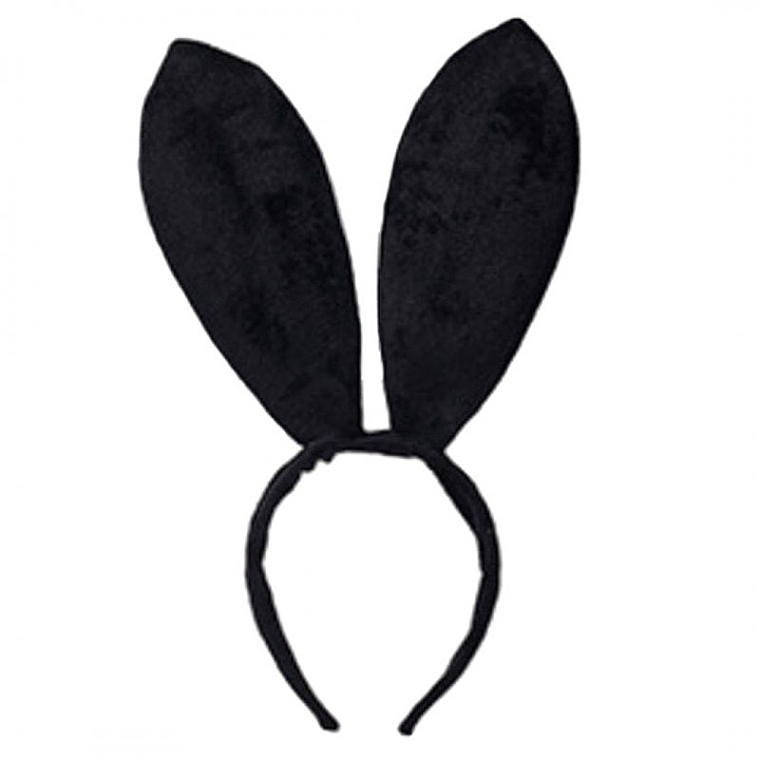 Hair Hoop with Bunny Ears, black - Ecarla — photo N1