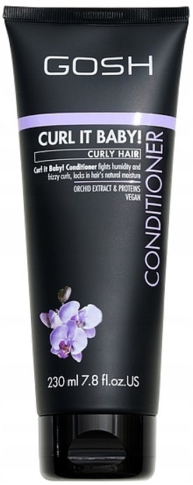 Conditioner for Curly Hair with Orchid Extract & Proteins - Gosh Copenhagen Curl It Baby Curly Hair Conditioner — photo N3