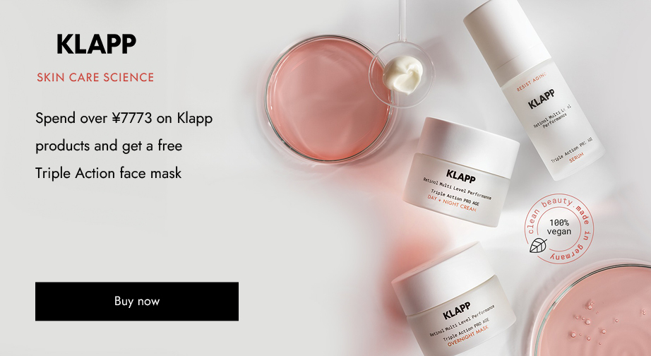 Spend over ¥7773 on Klapp products and get a free Triple Action face mask