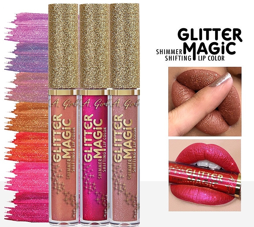 リップグロス - L.A. Girl Glitter Magic Shimmer Shifting Lip Color — photo N4