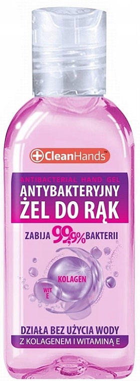 Antibacterial Hand Gel with Collagen & Vitamin E - Clean Hands Antibacterial Hand Gel With Collagen And Vitamin E	 — photo N1