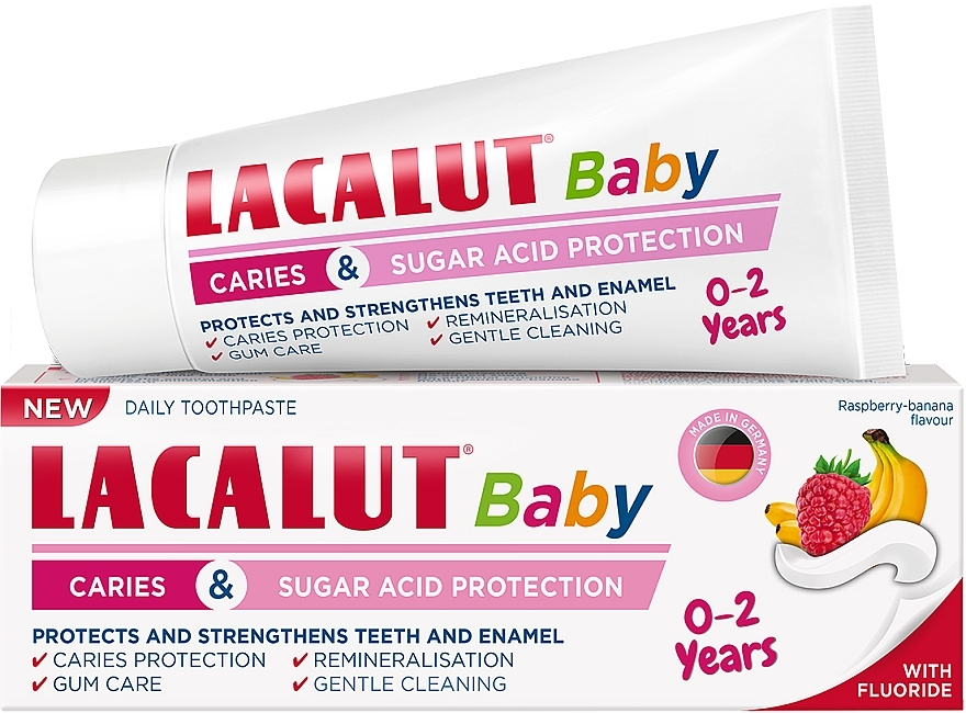 Baby Toothpaste 'Anti-Caries & Sugar Acid Protection', 0-2 years - Lacalut Baby — photo N2