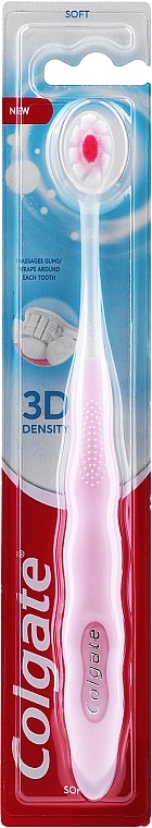 Toothbrush, soft, white and pink - Colgate 3D Density Soft Toothbrush — photo N2