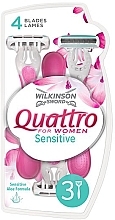 Fragrances, Perfumes, Cosmetics Women Shaving Razor - Wilkinson Sword Quattro For Women Sensitive