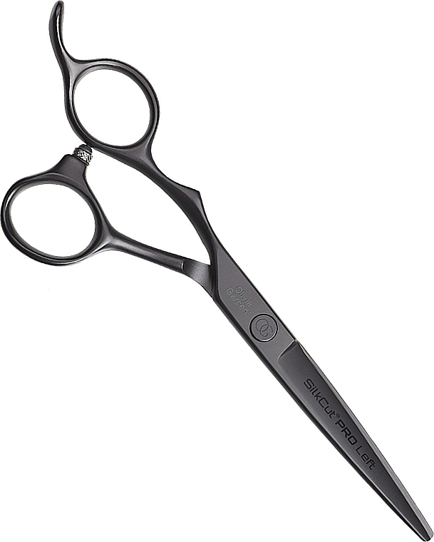 Hair Cutting Scissors, 5,75", for left-handers - Olivia Garden SilkCut PRO Matt Black 5,75" — photo N4