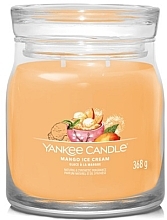 Scented Candle in Jar 'Mango Ice Cream', 2 wicks - Yankee Candle Singnature — photo N2