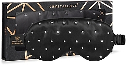 Fragrances, Perfumes, Cosmetics Silk Eye Patch with Crystals, black - Crystallove