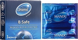 Fragrances, Perfumes, Cosmetics Condoms, 3 pcs - Unimil B. Safe