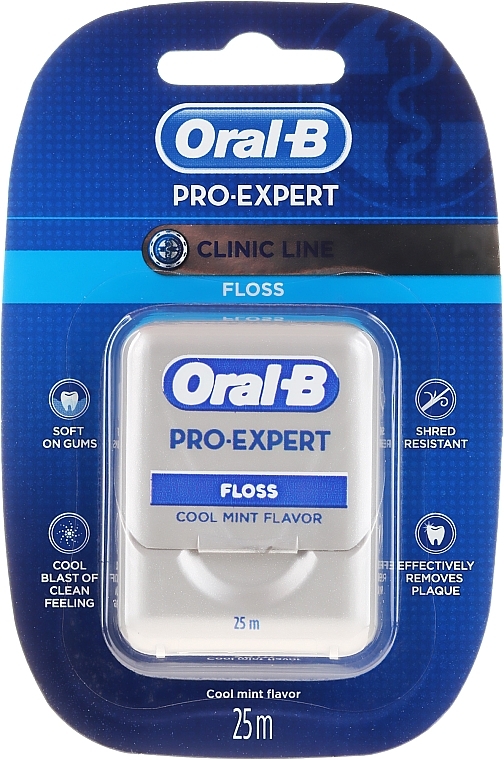 Dental Floss, 25 m - Oral-B Pro-Expert Clinic Line Floss Cool Mint — photo N1