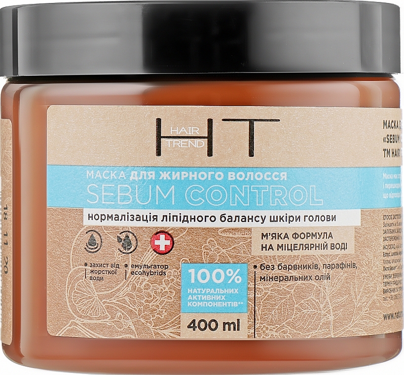 Oily Hair Mask - Hair Trend Sebum Control — photo N1