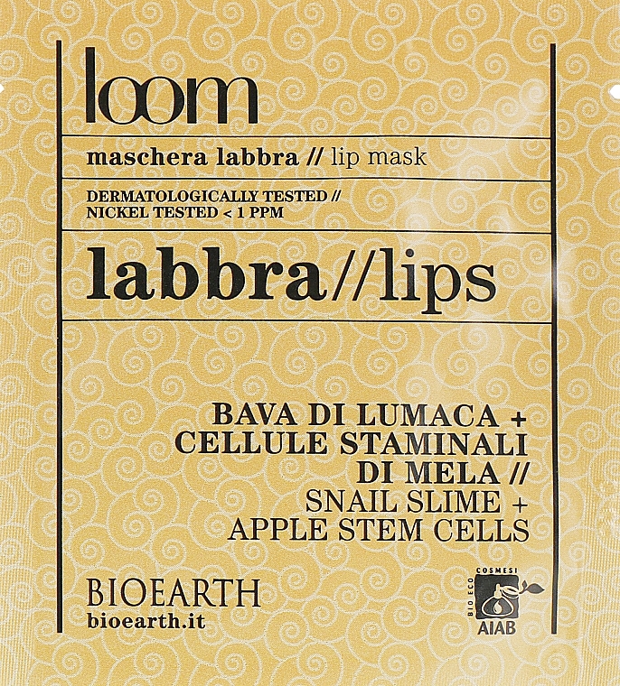 Lip Mask with Snail Mucin & Apple Stem Cells - Bioearth Loom — photo N11