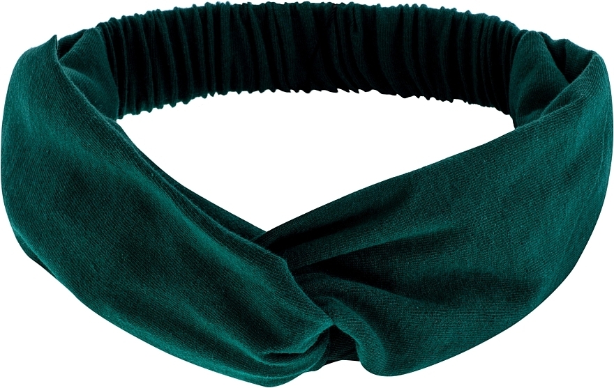 Headband, Knit Cross, emerald, "Knit Twist" - MAKEUP Hair Accessories — photo N10