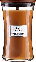 Fragrances, Perfumes, Cosmetics Scented Candle in Glass - WoodWick Caramel Toasted Sesame Candle