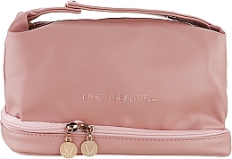 Fragrances, Perfumes, Cosmetics Soft Pink Cosmetic Bag with Organizer, 418019, eco-leather - Inter-Vion