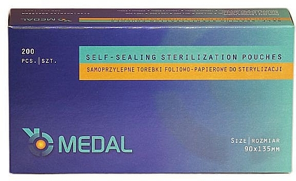 Sterilization Bags, 90x135 mm, 200 pcs - Medal — photo N1