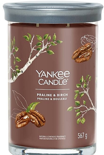 Scented Candle in Glass 'Praline & Birch', 2 wicks - Yankee Candle Singnature — photo N1