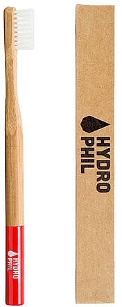 Bamboo Toothbrush, medium, red - Hydrophil Bambus Toothbrush Red — photo N2