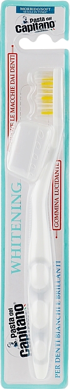 Whitening Toothbrush, soft, grey - Pasta Del Capitano — photo N1