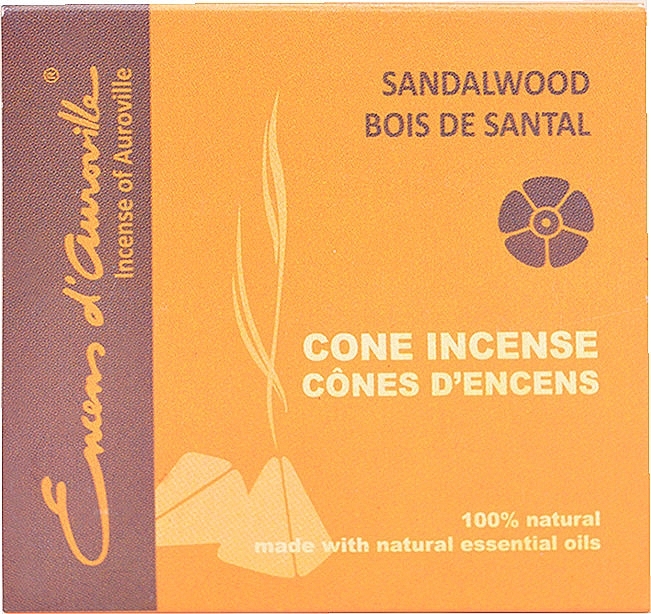 Sandal Incense Cones - Maroma Encens d'Auroville Cone Incense Sandalwood — photo N2