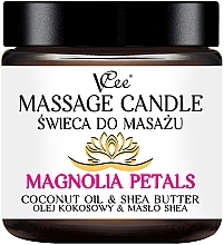Magnolia Petals Massage Candle - VCee Massage Candle Magnolia Petals Coconut Oil & Shea Butter — photo N1