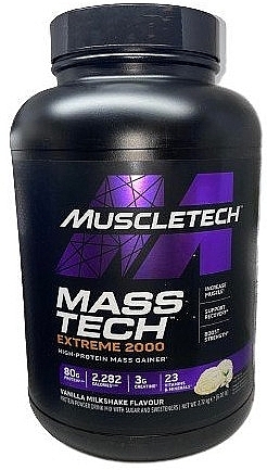 Vanilla Milkshake Flavoured Whey Gainer - Muscletech Mass Tech Extreme 2000 Vanilla Milkshake — photo N1